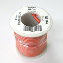 25' Roll 18AWG ORANGE Stranded Appliance Grade 600 Volt Hook-Up Wire UL1015 105C