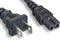10W1-13215-PO Round Flat Power Cord - Polarized NEMA 1-15P to Polarized IEC 60320 C7, 18AWG, 10A/1250W, 125V, Black, 15FT
