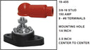 K4, K-Four 19-455, 150A @ 48V DC max, Power Stud Post with 8 Screw Terminals