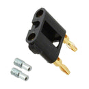 Pomona 2244-0, BLACK Miniature Double Banana Plug With Set Screws ~ 5A@2,500V DC