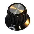 3040, Philmore 1/4" Shaft 1-3/8" Diameter Ribbed Knob w/ Indicator Line on Skirt