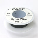 100' Page 30AWG BLACK KYNAR Insulated Wire Wrap Wire 100 Foot Roll ~ Made In USA