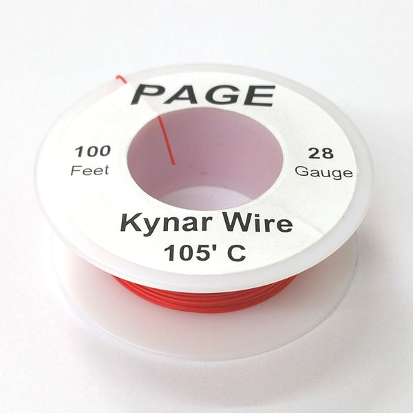 100' Page 30AWG RED KYNAR Insulated Wire Wrap Wire 100 Foot Roll ~ Made In USA