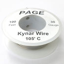 100' Page 30AWG GREY KYNAR Insulated Wire Wrap Wire 100 Foot Roll ~ Made In USA