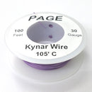 100' Page 30AWG VIOLET KYNAR Insulated Wire Wrap Wire 100 Foot Roll  Made In USA