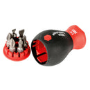 38043, Wiha 7 Piece SoftFinish Stubby Bit Holder Set - Slotted, Phillips