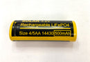 Solar 14430 4/5AA 500mAh 3.2V Volt LiFePO4 Rechargeable Battery