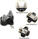 IS-6MM-2, MVO Black Power Stud Junction Post, M6 Dual Power Distribution Block