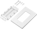 MV12584 -45-0014-WH Brush Wall Plate (10 Pack), Cable Pass Through Insert for Wires, Single Gang Cable Access Strap, Wall Socket for HDTV, Home Theater Systems
