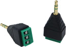 48-1294, Philmore 3.5mm Stereo Male to Screw Terminal Block Headphone Connector