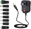 MVDC3-12-2A ADJ, MVO 12W 3V 4.5V 5V 6V 7.5V 9V 12V Adjustable Voltage Universal AC/DC Adapter Power Supply for Household Electronics, Micro USB - 1A Max.