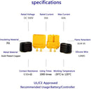 XT60, MVO Bullet Connector/ Plug Sheath Female & Male Gold Plated for RC Parts