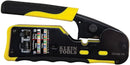 VDV226-110, Klein Ratcheting Modular Data Cable Crimper / Wire Stripper / Wire Cutter for RJ11/RJ12 Standard, RJ45 Pass-Thru Connectors