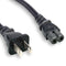 10W1-13203-NE Power Cord - Non-Polarized NEMA 1-15P to Non-Polarized IEC-320-C7, 18AWG, 7A/125V, SPT‑2, 3ft, Black