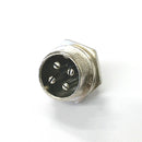 61-624, 4 Pin Male Chassis Panel CB Mic or Ham Radio Mobile Microphone Connector