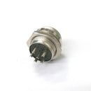 61-626, 6 Pin Male Chassis Panel CB Mic or Ham Radio Mobile Microphone Connector