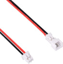MVJST-PLUG-1, MVO 1 Pairs JST 1.25mm 2 Pin Micro Male Female Connector Plug with Red Black Wire Cable 80mm