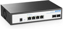 MV10GX6 Switch, MVO 6 Port 10Gbps Managed Switch, 4 x 10G RJ-45 Ports with 2 x 10G SFP+ Slots,