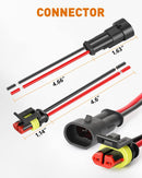MVQCK-2-WP 2 Pin Connector Waterproof,16 AWG 2 Wire Connectors, Automotive Electrical Connectors Male And Female Way With Heat Shrink Tubing For Car Truck Boat Wire Connection