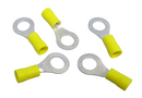 65-1568C, Philmore 5/16" Ring Terminals 10-12 AWG Yellow 100pk