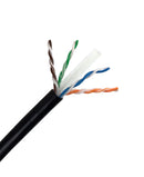 25' Length of Wavenet, BLACK Cat 6E 600MHz Direct Burial Outdoor Cable 6EOSPBK2