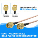SMA-MM-20inch Jumper, MVO SMA Male to SMA Male Coaxial Cable Antenna Extender Cable Adapter RG316 Coax Jumper Connector(20 inches