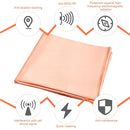 Small shielding Sheet Copper EMF Protection Fabric Shielding RF & LF Electromagnetic Fields Anti Radiation Fabric Blocking (1, Gold, 39"x43")
