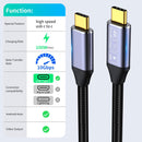USB c Cable 1.6FT, Type C USB 3.1 Gen 2 10Gbps USB c Data Transfer 4K@60Hz Output 5A 100W Fast Charge,usbc to usbc