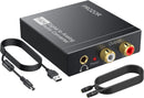 MVOPTICAL/RCA, MVO Digital to Analog Audio Converter DAC Digital SPDIF Optical to Analog L/R RCA Converter Toslink Optical to 3.5mm Jack Adapter