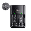 ln-6422bk, EBL Smart Rapid AA AAA Charger for AA AAA 9V Rechargeable Batteries Ni-MH Ni-CD Rechargeable Batteries