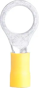 (2412) 7/16" Stud Yellow Vinyl Insulated Ring Terminals 12-10AWG Wire ~ 50 Pack