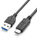 72-155-3, USB 3.0 (USB 3.1 Gen 1) Type A Male to Type C Male Cable ~ 3FT
