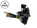 8545 Black-10PK, MVO PANEL Mount 5-15R AC Sockets w/ 6" Wire Leads ~ 10 Pack
