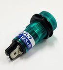 BN-2-1-G, Sato Parts 17mm Round Green Flat Top Neon Indicator Light, 100V ~ 125V