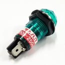 BN-23-2-G, Sato 17mm Round Green Jewel Lens Neon Indicator Light 200V ~ 250V