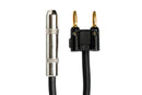 BNP-116BK, Hosa 1/4" TS to Dual Banana Speaker Adapter Cable