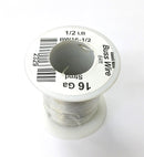 BW16-1/2. 16 Gauge Tinned Copper Bus Wire, 1/2 Pound Roll (64' Approx.) 16AWG