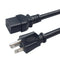 10W1-51519-015  Heavy Duty Power Cord - NEMA 6-20P to IEC 60320 C19, 14AWG, 15A/5000W, SJT, 250V, Black, 15FT
