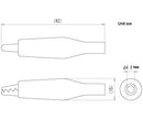 C-4-L-G, Sato Parts 43mm Alligator Clip with Green Boot 7A @ 30V