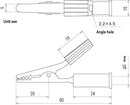 C-552-B, Sato Parts Alligator Clip w/ Black Molded Insulators 3A @ 30V