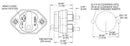 CB255-10, Bussmann 10A@32V DC IP66 Type III Auto Circuit Breaker w/Push-to-Trip