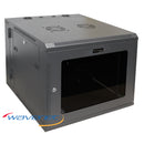 CBTF-WM9U, Wavenet Double Section Swing Out 9U Wall Mount Cabinet Black