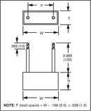 NTE CFC-1.3/2.7, 1.3uF + 2.7uF @ 125/250V AC Dual Ceiling Fan Capacitor