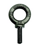 EB-025, Adaptive Technologies 1/4"-20 Drop Forged Shoulder Eyebolt, Black, 500Lb Rated