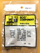 ECG161, 50mA @ 45V NPN Silicon Transistor UHF/VHF Switch ~ TO-72 (NTE161)