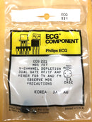 ECG221, 18mA @ 20V VHF RF/IF N Channel MOSFET Transistor ~ TO-72 (NTE221)