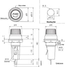 F-4000-A, Sato Parts 3AG Fuse Holder High Profile Panel Mount w/Screw Cap