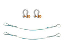 FC-008-S, Adaptive Technologies 8.0"x 3/16" Fixed Length Wire Rope Sling, Silver, 420lb Rated