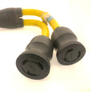 A-1474-020-YW Electricord Cord Adapter: NEMA L5-30P, NEMA 5-20R, 12 AWG Wire Size, 120V AC, 20 A Max. Amps