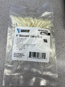 20-04189C-50. Qual 100pc 4" 18LB Natural wire ties (CASE of 50 Bags)